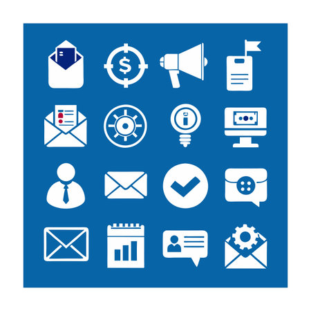 Marketing and Ads Icon Set Collection Vector for UI Documents Websites and Mobile Applicationsのイラスト素材