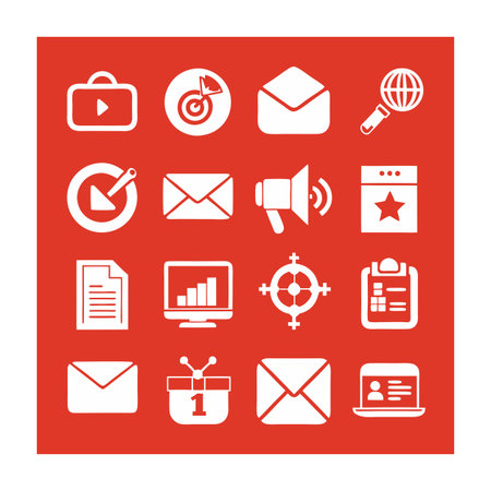 Marketing and Ads Icon Set Collection Vector for UI Documents Websites and Mobile Applicationsのイラスト素材