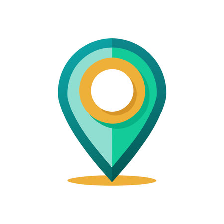 Flat style Map Pin Location Icon vector illustration for User Interface documents websites and mobile applicationsのイラスト素材