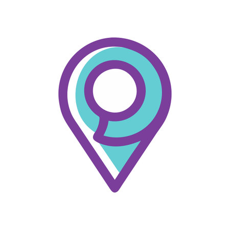 Flat style Map Pin Location Icon vector illustration for User Interface documents websites and mobile applicationsのイラスト素材
