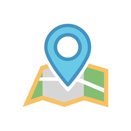 Flat style Map Pin Location Icon vector illustration for User Interface documents websites and mobile applicationsのイラスト素材