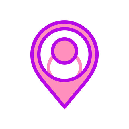 Flat style Map Pin Location Icon vector illustration for User Interface documents websites and mobile applicationsのイラスト素材