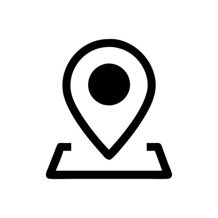 Flat style Map Pin Location Icon vector illustration for User Interface documents websites and mobile applicationsのイラスト素材