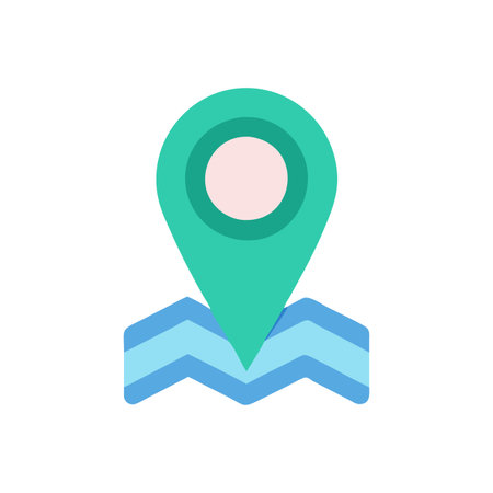 Flat style Map Pin Location Icon vector illustration for User Interface documents websites and mobile applicationsのイラスト素材