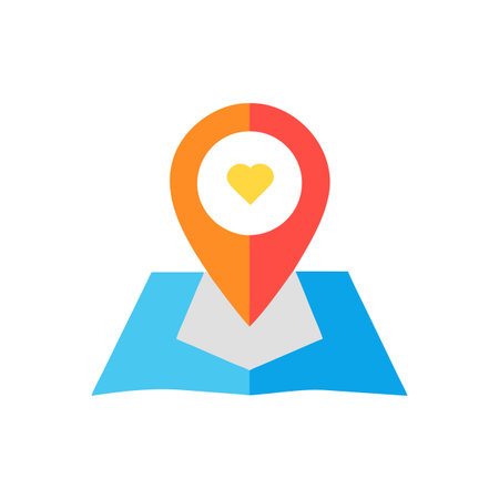 Flat style Map Pin Location Icon vector illustration for User Interface documents websites and mobile applicationsのイラスト素材