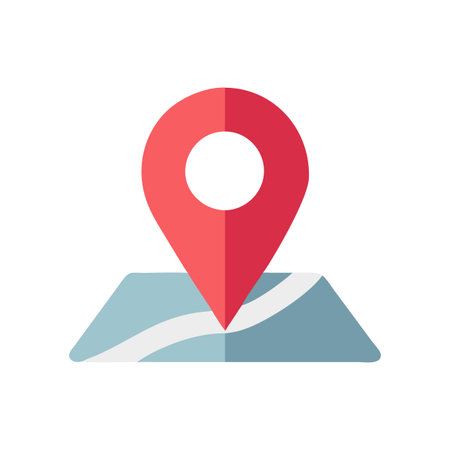 Flat style Map Pin Location Icon vector illustration for User Interface documents websites and mobile applicationsのイラスト素材
