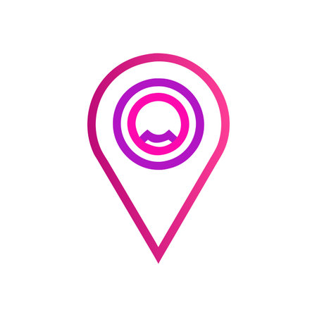 Flat style Map Pin Location Icon vector illustration for User Interface documents websites and mobile applicationsのイラスト素材