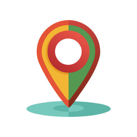 Flat style Map Pin Location Icon vector illustration for User Interface documents websites and mobile applicationsのイラスト素材
