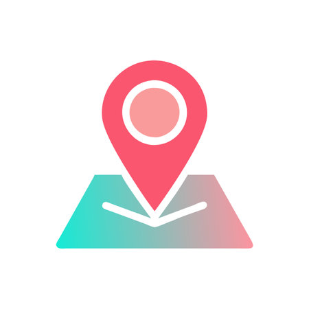 Flat style Map Pin Location Icon vector illustration for User Interface documents websites and mobile applicationsのイラスト素材