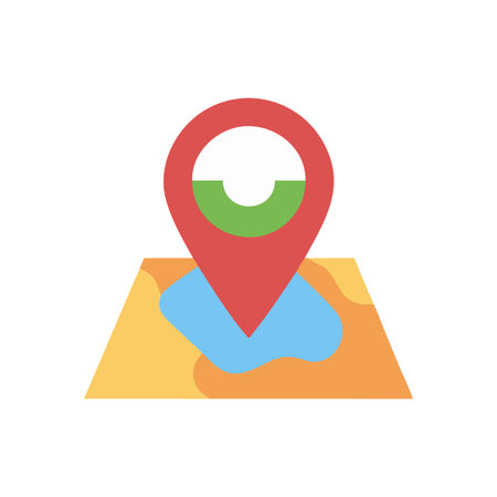 Flat style Map Pin Location Icon vector illustration for User Interface documents websites and...