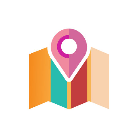 Flat style Map Pin Location Icon vector illustration for User Interface documents websites and mobile applicationsのイラスト素材