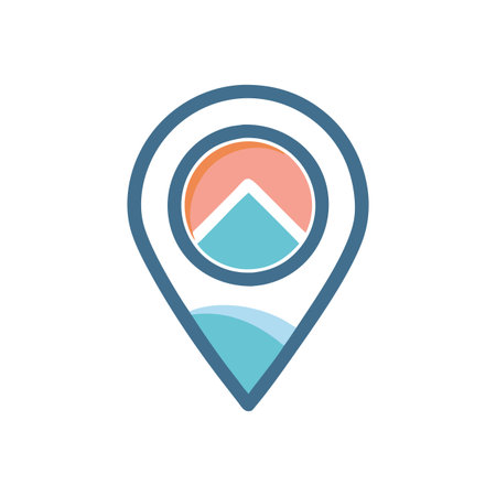 Flat style Map Pin Location Icon vector illustration for User Interface documents websites and mobile applicationsのイラスト素材