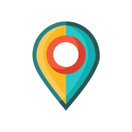 Flat style Map Pin Location Icon vector illustration for User Interface documents websites and mobile applicationsのイラスト素材