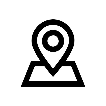 Flat style Map Pin Location Icon vector illustration for User Interface documents websites and mobile applicationsのイラスト素材