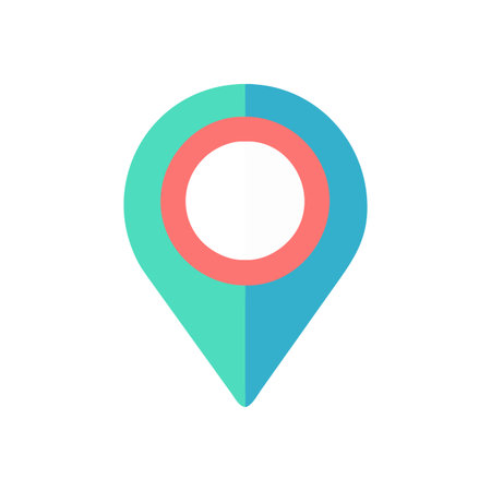 Flat style Map Pin Location Icon vector illustration for User Interface documents websites and mobile applicationsのイラスト素材