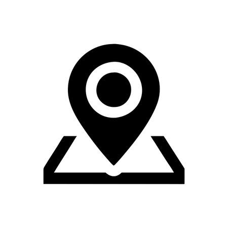 Flat style Map Pin Location Icon vector illustration for User Interface documents websites and mobile applicationsのイラスト素材