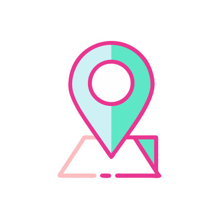 Flat style Map Pin Location Icon vector illustration for User Interface documents websites and mobile applicationsのイラスト素材