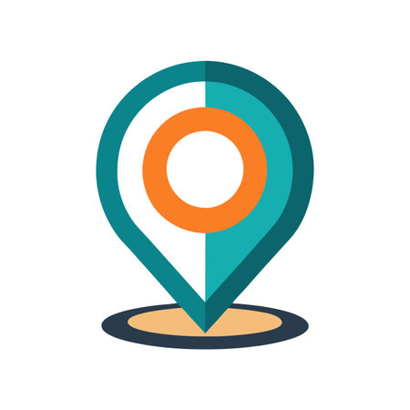 Flat style Map Pin Location Icon vector illustration for User Interface documents websites and mobile applicationsのイラスト素材