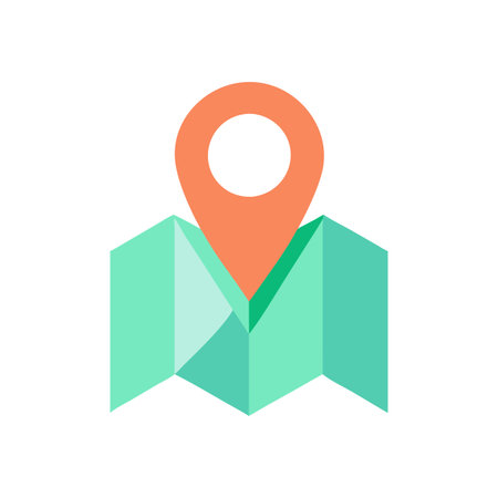 Flat style Map Pin Location Icon vector illustration for User Interface documents websites and mobile applicationsのイラスト素材