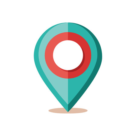 Flat style Map Pin Location Icon vector illustration for User Interface documents websites and mobile applicationsのイラスト素材