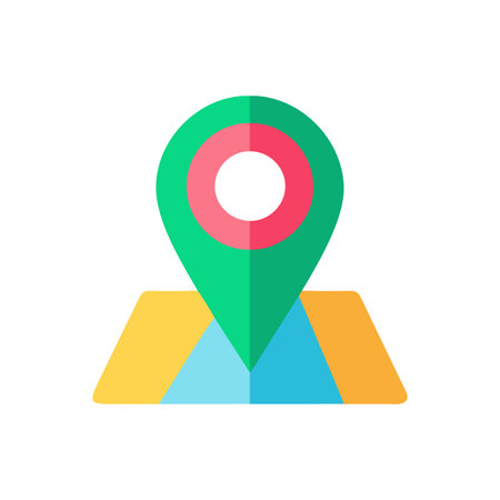 Flat style Map Pin Location Icon vector illustration for User Interface documents websites and mobile applicationsのイラスト素材