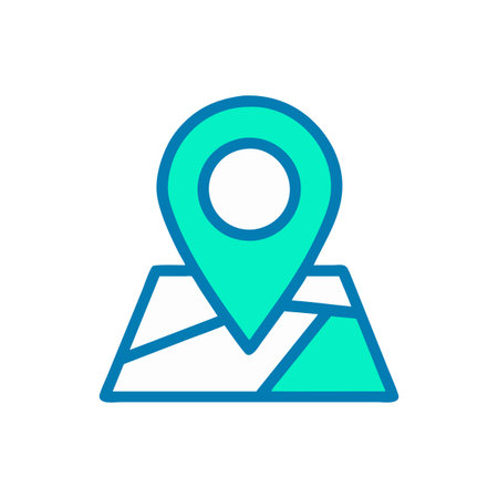Flat style Map Pin Location Icon vector illustration for User Interface documents websites and mobile applicationsのイラスト素材