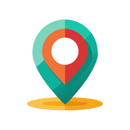 Flat style Map Pin Location Icon vector illustration for User Interface documents websites and mobile applicationsのイラスト素材