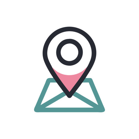 Flat style Map Pin Location Icon vector illustration for User Interface documents websites and mobile applicationsのイラスト素材