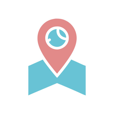 Flat style Map Pin Location Icon vector illustration for User Interface documents websites and mobile applicationsのイラスト素材