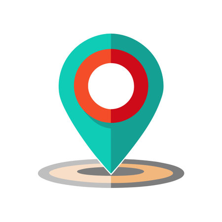 Flat style Map Pin Location Icon vector illustration for User Interface documents websites and mobile applicationsのイラスト素材