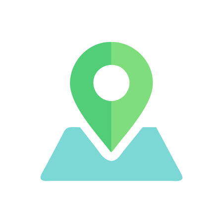 Flat style Map Pin Location Icon vector illustration for User Interface documents websites and mobile applicationsのイラスト素材
