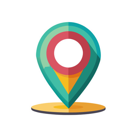 Flat style Map Pin Location Icon vector illustration for User Interface documents websites and mobile applicationsのイラスト素材