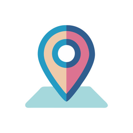 Flat style Map Pin Location Icon vector illustration for User Interface documents websites and mobile applicationsのイラスト素材
