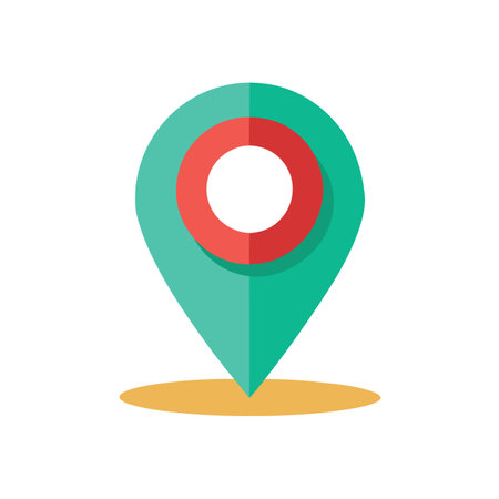 Flat style Map Pin Location Icon vector illustration for User Interface documents websites and mobile applicationsのイラスト素材