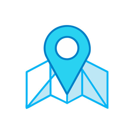 Flat style Map Pin Location Icon vector illustration for User Interface documents websites and mobile applicationsのイラスト素材
