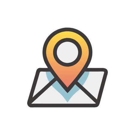 Flat style Map Pin Location Icon vector illustration for User Interface documents websites and mobile applicationsのイラスト素材