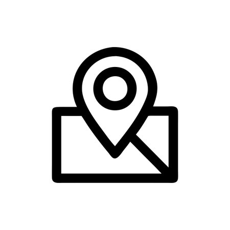 Flat style Map Pin Location Icon vector illustration for User Interface documents websites and mobile applicationsのイラスト素材