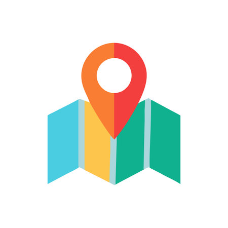 Flat style Map Pin Location Icon vector illustration for User Interface documents websites and mobile applicationsのイラスト素材