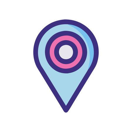 Flat style Map Pin Location Icon vector illustration for User Interface documents websites and mobile applicationsのイラスト素材