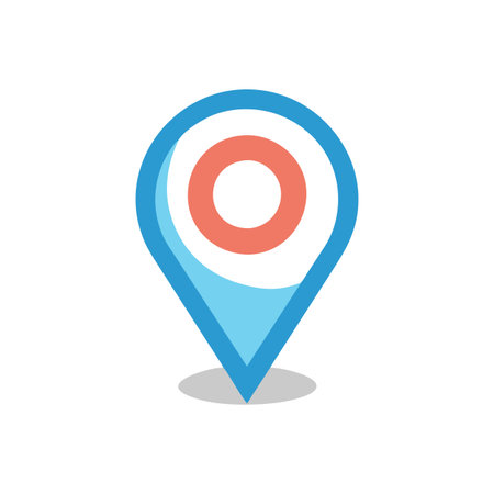 Flat style Map Pin Location Icon vector illustration for User Interface documents websites and mobile applicationsのイラスト素材