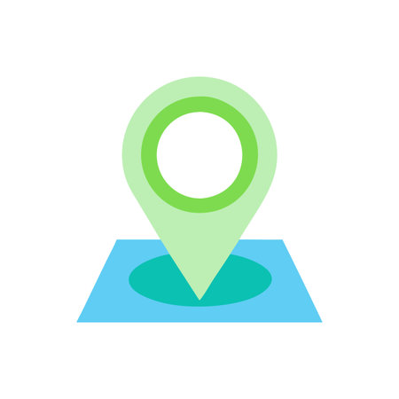 Flat style Map Pin Location Icon vector illustration for User Interface documents websites and mobile applicationsのイラスト素材
