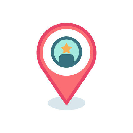 Flat style Map Pin Location Icon vector illustration for User Interface documents websites and mobile applicationsのイラスト素材