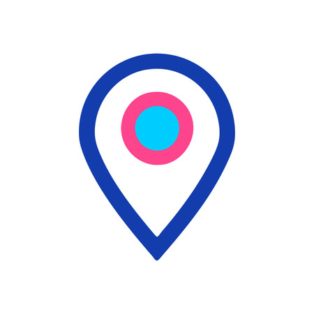 Flat style Map Pin Location Icon vector illustration for User Interface documents websites and mobile applicationsのイラスト素材