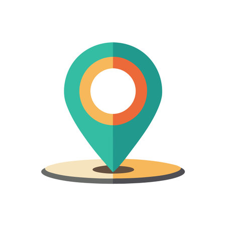 Flat style Map Pin Location Icon vector illustration for User Interface documents websites and mobile applicationsのイラスト素材