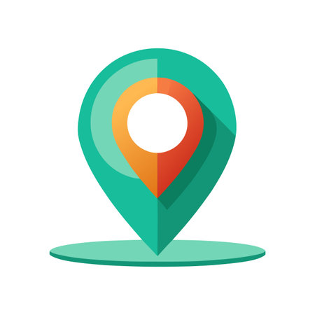 Flat style Map Pin Location Icon vector illustration for User Interface documents websites and mobile applicationsのイラスト素材