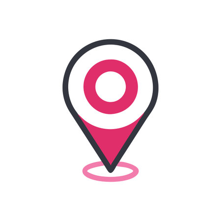 Flat style Map Pin Location Icon vector illustration for User Interface documents websites and mobile applicationsのイラスト素材