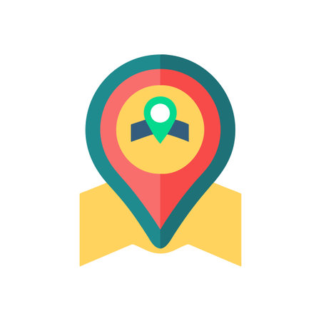 Flat style Map Pin Location Icon vector illustration for User Interface documents websites and mobile applicationsのイラスト素材