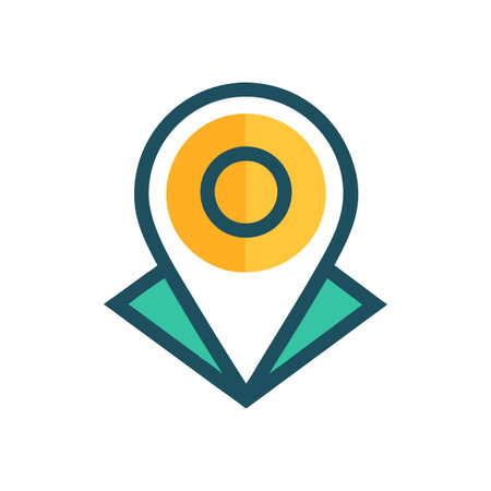 Flat style Map Pin Location Icon vector illustration for User Interface documents websites and mobile applicationsのイラスト素材