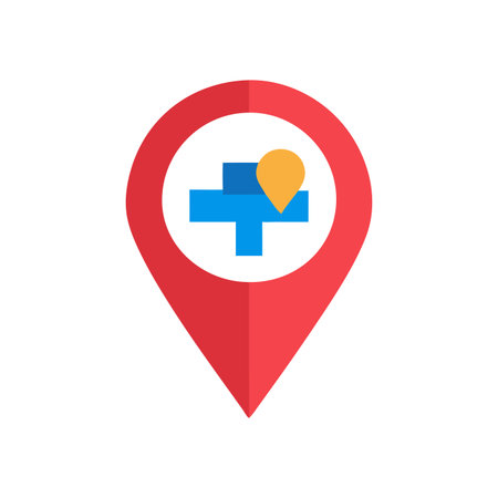 Flat style Map Pin Location Icon vector illustration for User Interface documents websites and mobile applicationsのイラスト素材