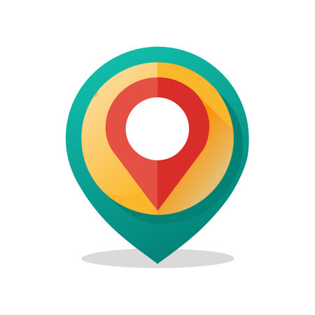Flat style Map Pin Location Icon vector illustration for User Interface documents websites and mobile applicationsのイラスト素材